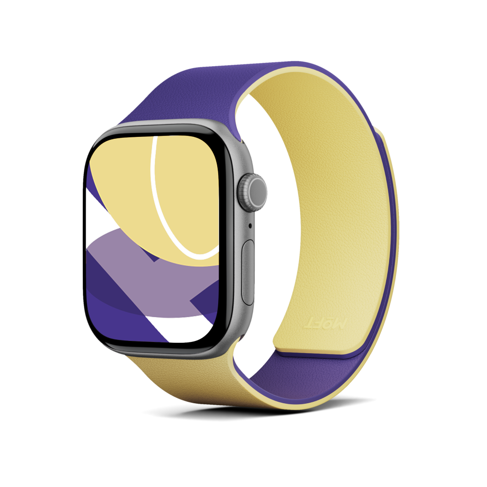 Moft Snap Apple Watch Band Series 11 Silicon 46mm - Panna Cotta/Purple Moft Snap Apple Watch Band Series 11 Silicon 46mm - Panna Cotta/Purple