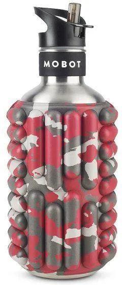 MOBOT Foam Roller Water Bottle 1.2L-Big Bertha - Red Metallic
