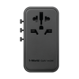 MOMAX 1-WORLD 140W GAN 4 PORTS TRAVEL ADAPTER
