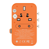 MOMAX 1-WORLD 25W 3 PORT TRAVEL ADAPTOR