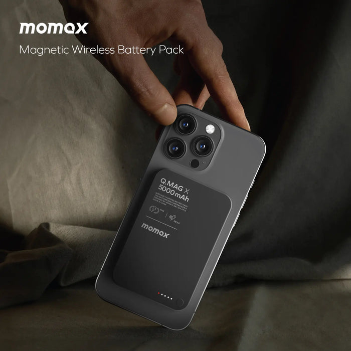 MOMAX Q.MAG X 5000mAh GEN2 15W ULTRA SLIM MAGSAFE WIRELESS POWER BANK MOMAX Q.MAG X 5000mAh GEN2 15W ULTRA SLIM MAGSAFE WIRELESS POWER BANK