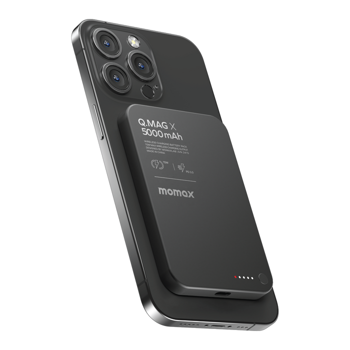 MOMAX Q.MAG X 5000mAh GEN2 15W ULTRA SLIM MAGSAFE WIRELESS POWER BANK MOMAX Q.MAG X 5000mAh GEN2 15W ULTRA SLIM MAGSAFE WIRELESS POWER BANK