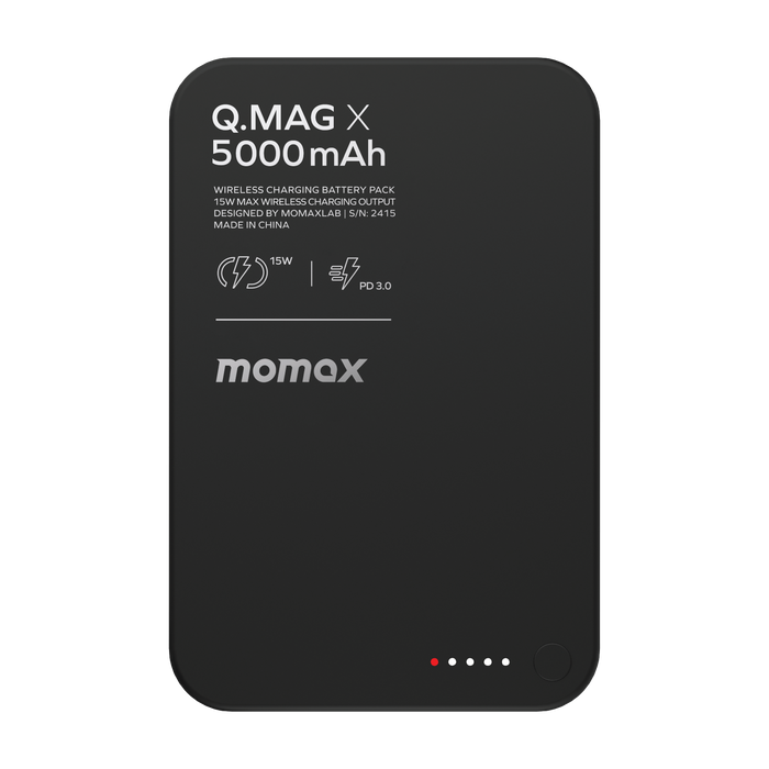 MOMAX Q.MAG X 5000mAh GEN2 15W ULTRA SLIM MAGSAFE WIRELESS POWER BANK MOMAX Q.MAG X 5000mAh GEN2 15W ULTRA SLIM MAGSAFE WIRELESS POWER BANK