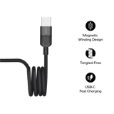 Momax Mag.Link Magnetic USB-A to USB-C Cable 60W 1m - Black