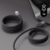 Momax Mag.Link Magnetic USB-A to USB-C Cable 60W 1m - Black