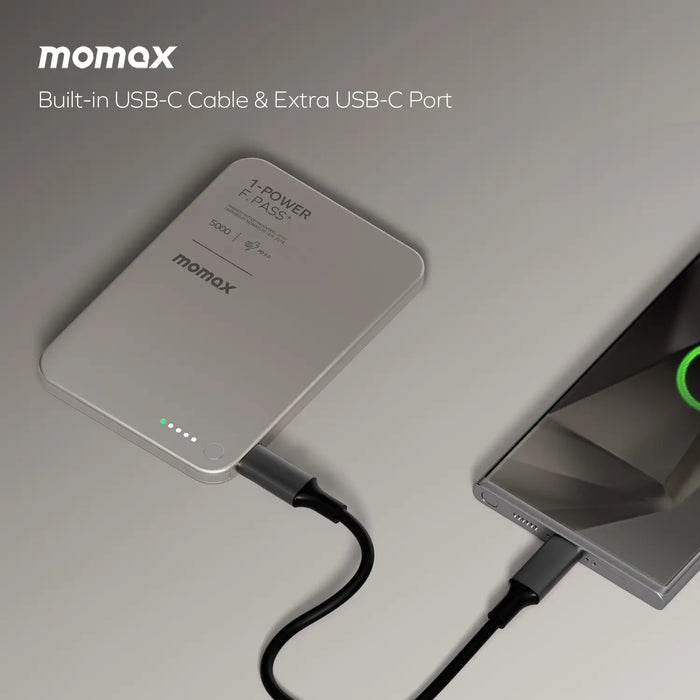 Momax 1-Power F.Pass+ 5000mAh Battery Pack (Titanium) Momax 1-Power F.Pass+ 5000mAh Battery Pack (Titanium)