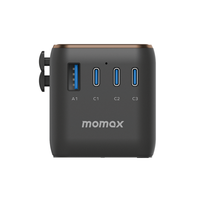 MOMAX 1-World 170W GAN 4 Port Travel Adapter- Sandstone MOMAX 1-World 170W GAN 4 Port Travel Adapter- Sandstone