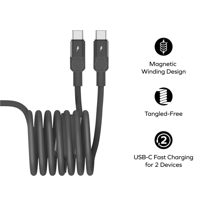 Mag.Link Magnetic USB-C to 2 USB-Cs Cable 100W (2m) Mag.Link Magnetic USB-C to 2 USB-Cs Cable 100W (2m)
