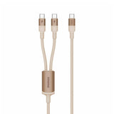 MOMAX Mag Link 100W USB-C To Dual USB-C Magnetic Cable (2m) -Desert Titanium