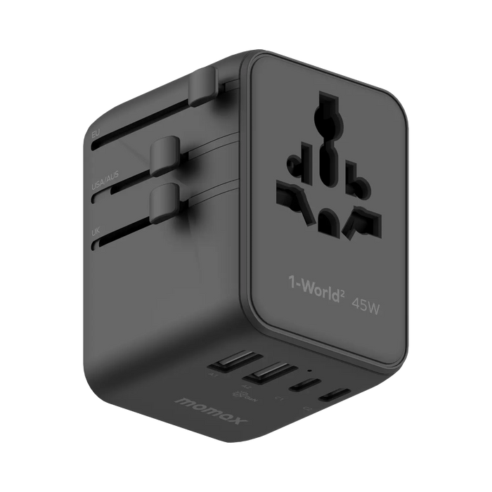 Momax 1-World 5-Ports Travel Charger (45W) Black