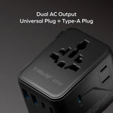 Momax 1-World 5-Ports Travel Charger (45W) Black