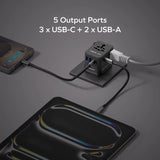 Momax 1-World 5-Ports Travel Charger (45W) Black