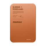 MOMAX Q.MAG X 5000mAh GEN2 15W ULTRA SLIM MAGSAFE WIRELESS POWER BANK - Orange