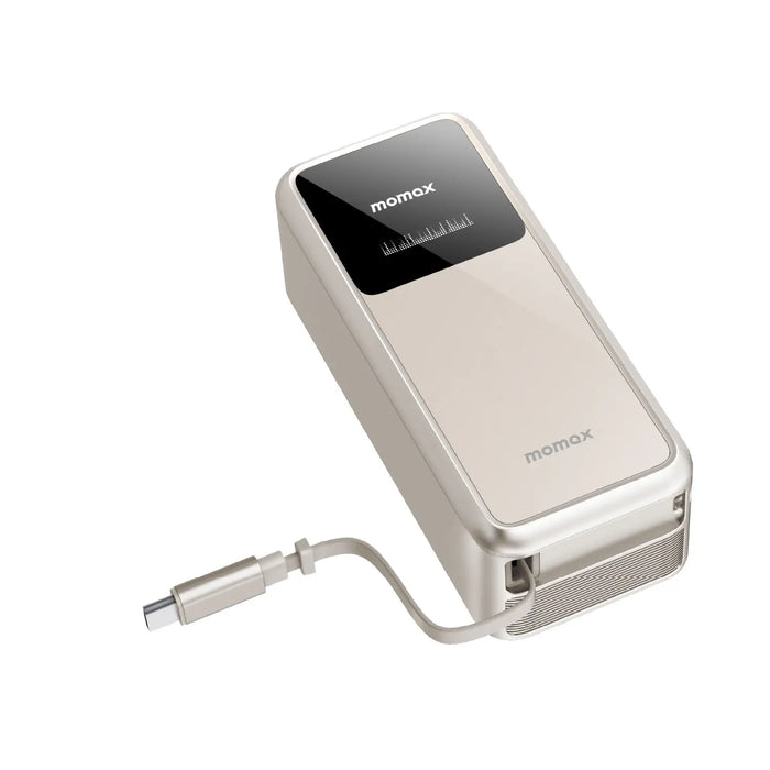 MOMAX 1-PAC-10000mAh 3IN1 HYBRID GAN BATTERY PACK WITH BUILT-IN RETRACTABLE CABLE MOMAX 1-PAC-10000mAh 3IN1 HYBRID GAN BATTERY PACK WITH BUILT-IN RETRACTABLE CABLE