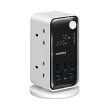 MOMAX 1-CHARGE 70W WORK FLOW 6-OUTLET DIGITAL DISPLAY POWER TOWER WITH USB