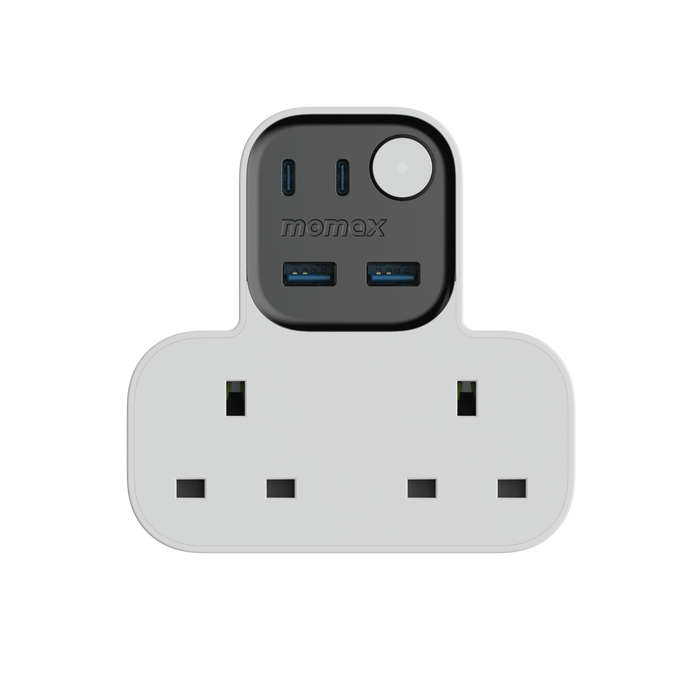 MOMAX 1-CHARGER WORK FLOW T-SHAPED EXTENTION 2 SOCKET