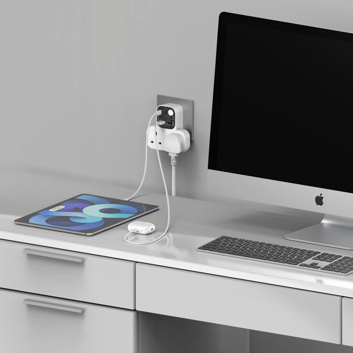 MOMAX 1-CHARGER WORK FLOW T-SHAPED EXTENTION 2 SOCKET MOMAX 1-CHARGER WORK FLOW T-SHAPED EXTENTION 2 SOCKET