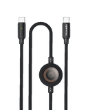 Moxedo 2 in 1 Charging Cable 60W PD Watch Wireless Charger with USB-C to USB-C