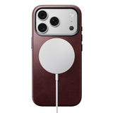 NOMAD Traditional Leather Case For iPhone 18 Pro - Horween Burgundy