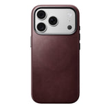 NOMAD Traditional Leather Case For iPhone 18 Pro - Horween Burgundy