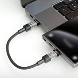Porodo Braided 60W PD C to C Fast Charging Cable with Transparent Head (35 cm)