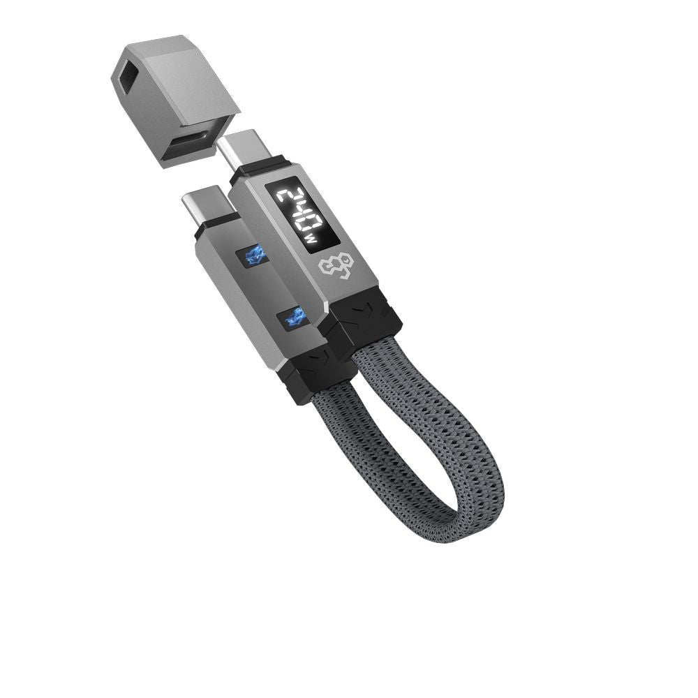 EGO C-C CABLE 240W PD USB4 GEN3X2 40GBPS 0.5M - GREY EGO C-C CABLE 240W PD USB4 GEN3X2 40GBPS 0.5M - GREY