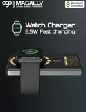 EGO Magally 3in1 Double-Sided Magnetic Qi2 5000mAh Power Bank - Black