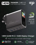 EGO 140W Thunder Cube 5 Oled Charger Black