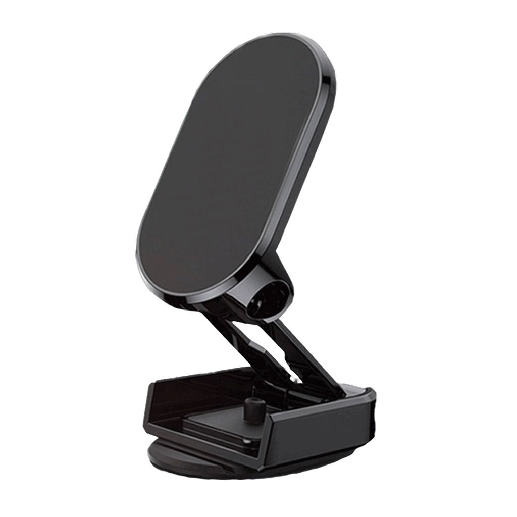 Porodo Magnetic Folding Dash Mount With Metal Backplates - Black