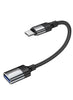 Porodo USB A to Type-C Adapter 0.12M Cable Black Porodo USB A to Type-C Adapter 0.12M Cable Black