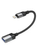 Porodo USB A to Lightning Adapter 0.12M Cable Black Porodo USB A to Lightning Adapter 0.12M Cable Black