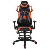 Porodo Gaming Ergonomic Gaming Chair With Molded Foam Seat 3D Armrest And Footrest - Black Orange