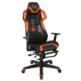 Porodo Gaming Ergonomic Gaming Chair With Molded Foam Seat 3D Armrest And Footrest - Black Orange
