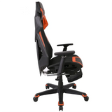 Porodo Gaming Ergonomic Gaming Chair With Molded Foam Seat 3D Armrest And Footrest - Black Orange