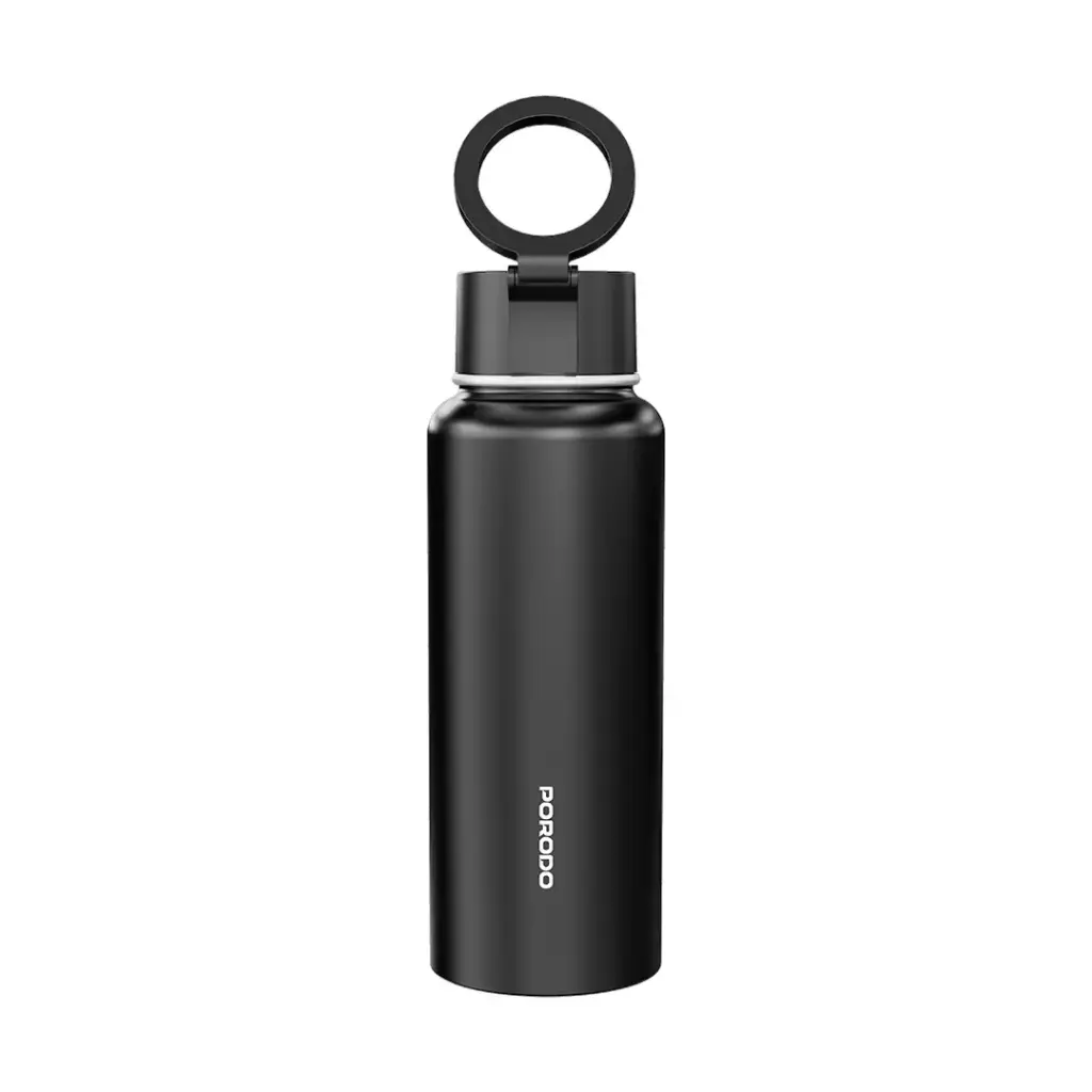 Porodo Lifestyle Magnetic Mount Water Bottle - Black Porodo Lifestyle Magnetic Mount Water Bottle - Black
