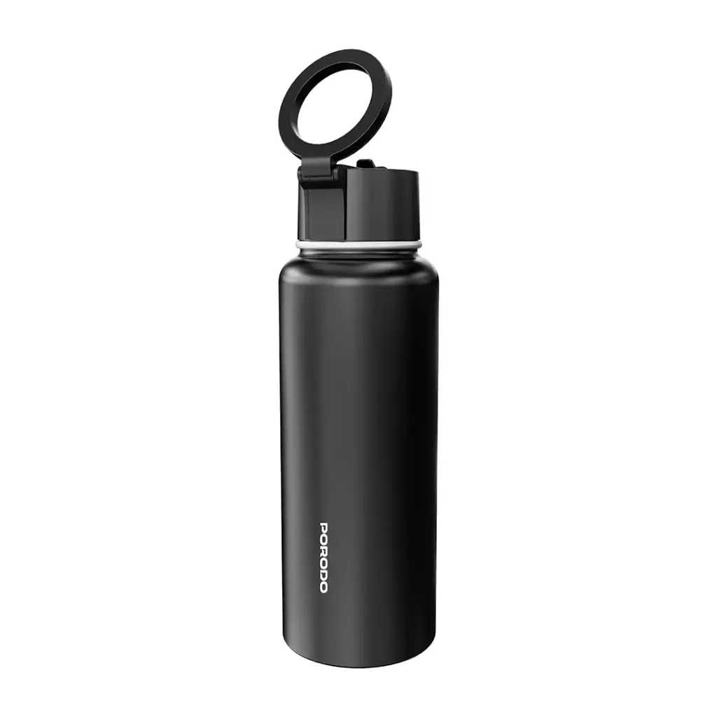 Porodo Lifestyle Magnetic Mount Water Bottle - Black Porodo Lifestyle Magnetic Mount Water Bottle - Black