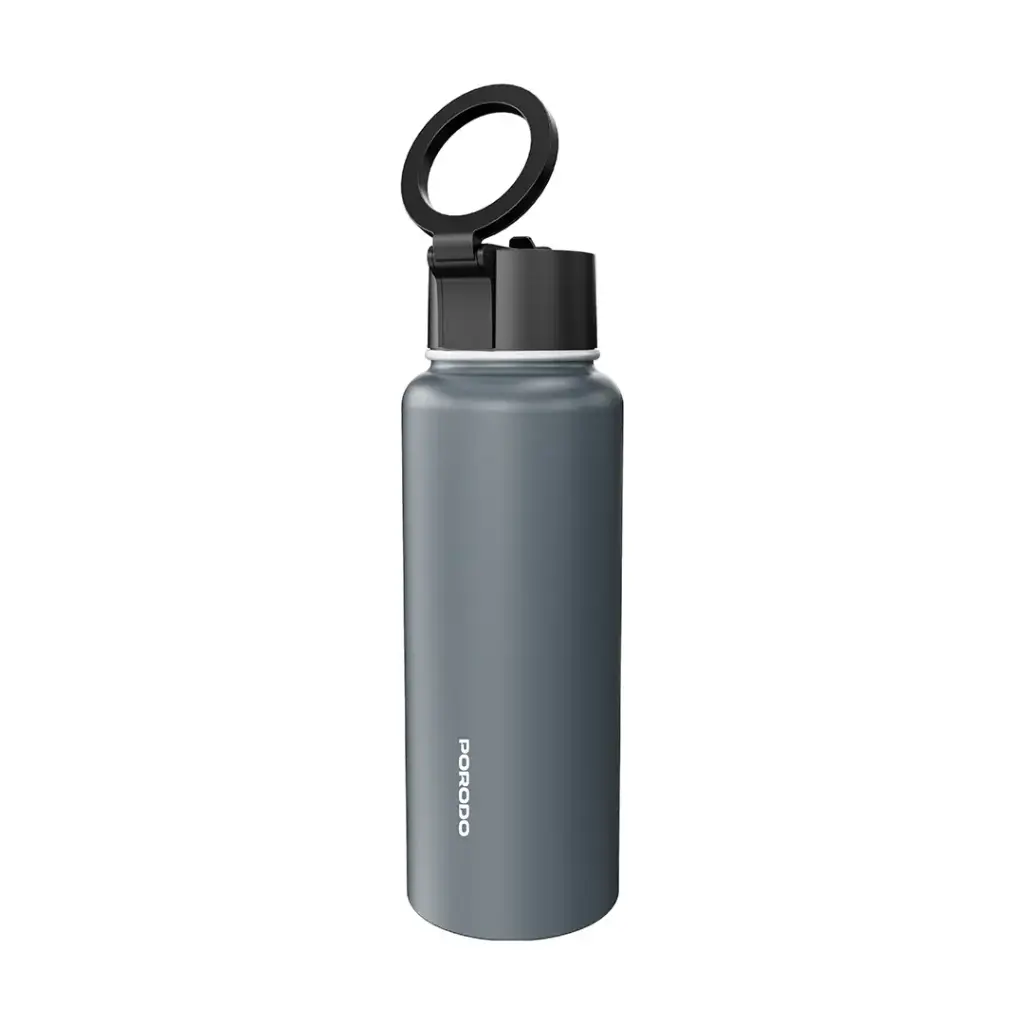 Porodo Lifestyle Magnetic Mount Water Bottle - Grey Porodo Lifestyle Magnetic Mount Water Bottle - Grey