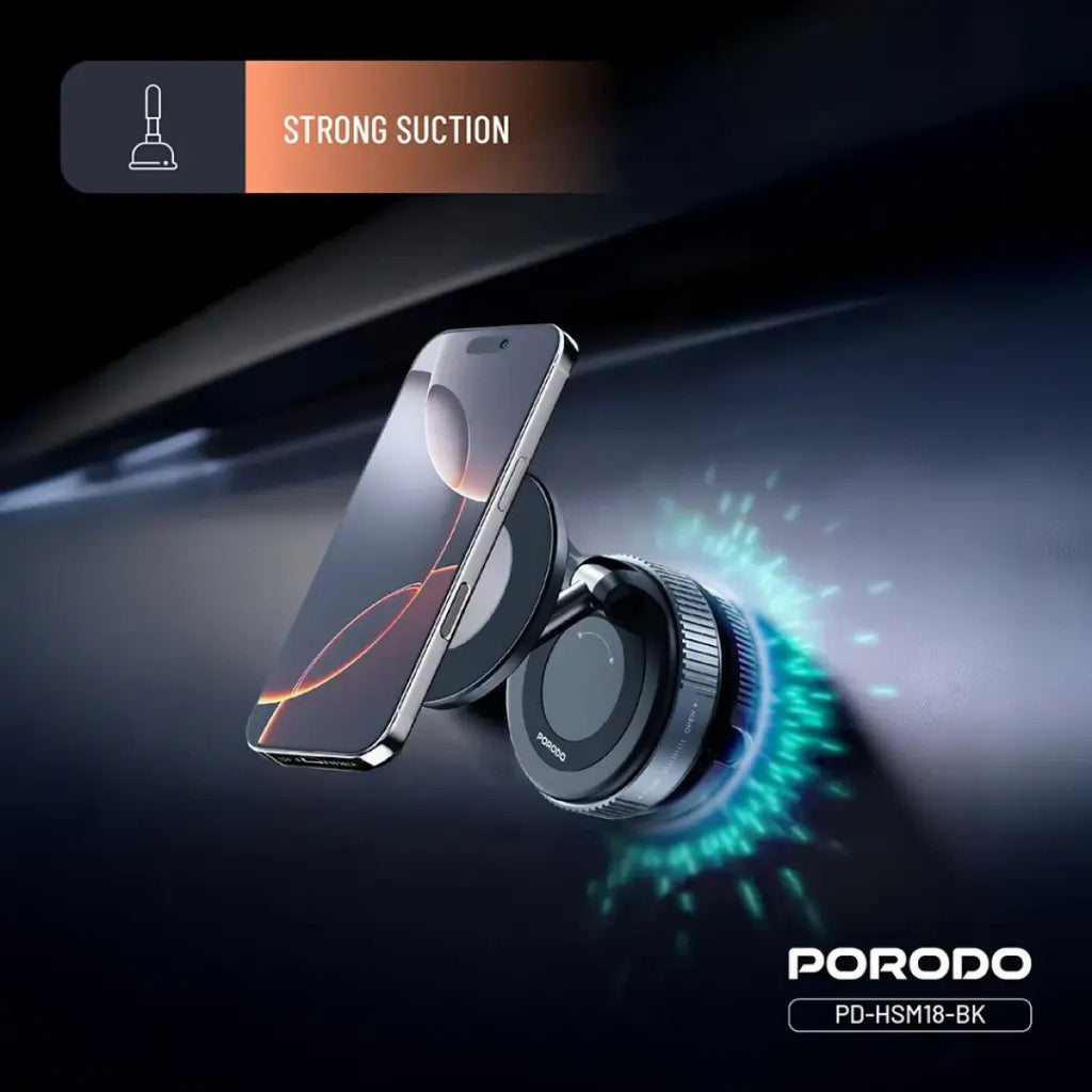 PORODO BLUE 360 VACUUM MAG SAFE SUCTION HOLDER - BLACK PORODO BLUE 360 VACUUM MAG SAFE SUCTION HOLDER - BLACK