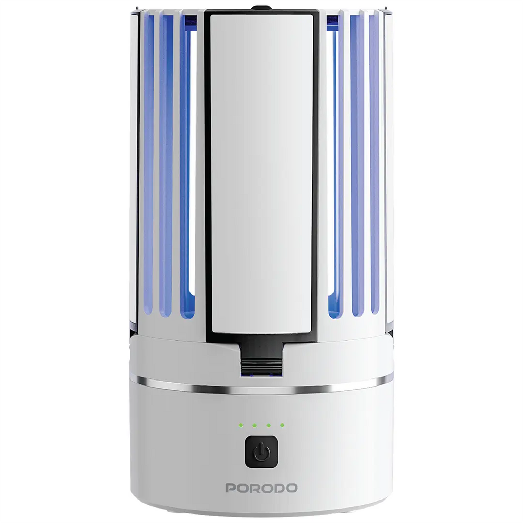 Porodo Lifestyle Portable 2-in-1 Insect Killer Lamp with Safe & Silent Operation - White