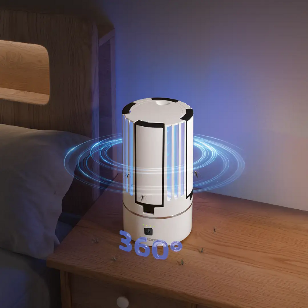 Porodo Lifestyle Portable 2-in-1 Insect Killer Lamp with Safe & Silent Operation - White Porodo Lifestyle Portable 2-in-1 Insect Killer Lamp with Safe & Silent Operation - White
