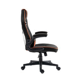 Porodo Gaming Ergonomic Gaming Chair With Molded Foam Seat 3D Armrest And Footrest - Black Orange