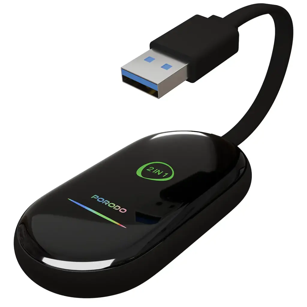 Porodo Play-X Wireless Car play Adapter with Wi-Fi and Bluetooth Connectivity