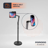 Porodo Phone & Tablet Floor Stand - Black