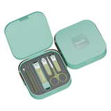 Porodo Blue 8-In-1 Portable Nail Clipper Set with Compact Personal Care Kit