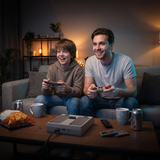Porodo Gaming Video Game Console With Wireless Controllers & Built-In Games - Orange