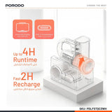 Porodo Lifestyle Fresko Multi-Functional Salad Maker with 4 Slicing Blades - White
