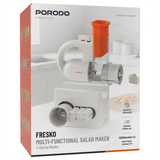 Porodo Lifestyle Fresko Multi-Functional Salad Maker with 4 Slicing Blades - White