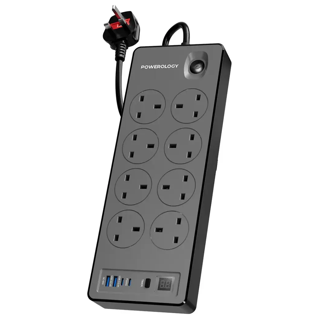 Powerology 8AC 2990W Power Strip PD 20W
