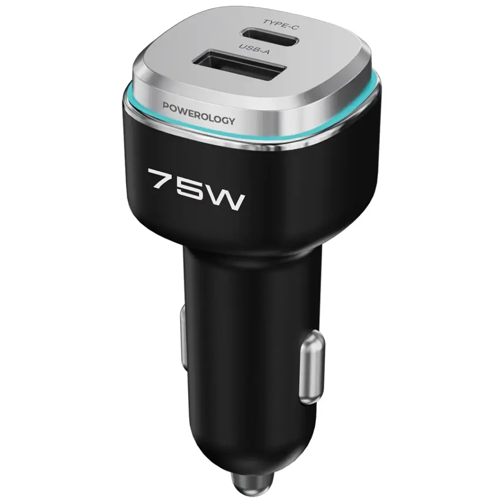 Powerology 75W Dual-Port High-Power Car Charger Powerology 75W Dual-Port High-Power Car Charger