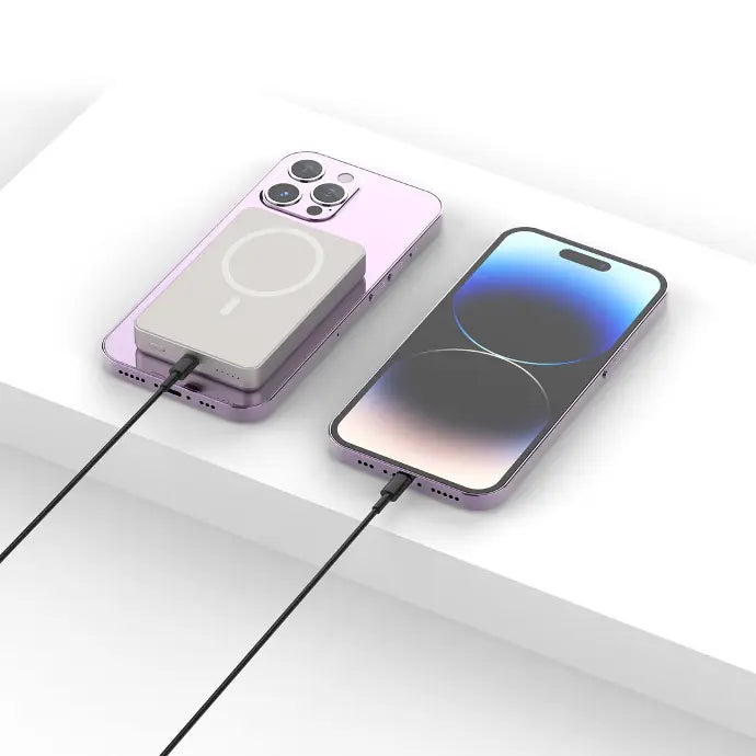 Powerology Spetelli 10000mAh Magsafe Aluminum Power Bank PD 20W - TITANIUM Powerology Spetelli 10000mAh Magsafe Aluminum Power Bank PD 20W - TITANIUM